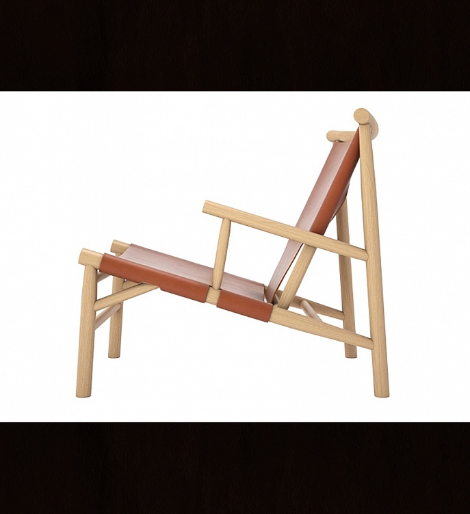 Кресло Samurai Chair - Cognac Leather фабрики NORR11 Фото N3